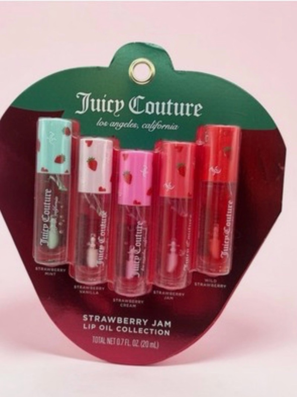 Juicy Couture Strawberry Jam Lip Oil Collection - Mint, Pink & Red Tubes - Picture 2 of 3